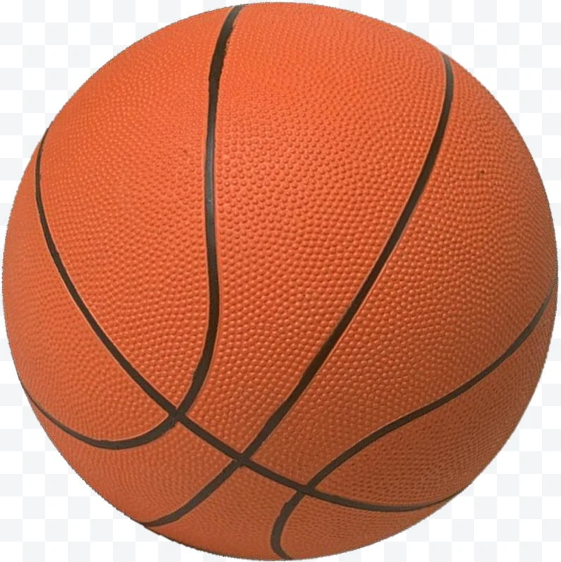 Orange basketball with black lines