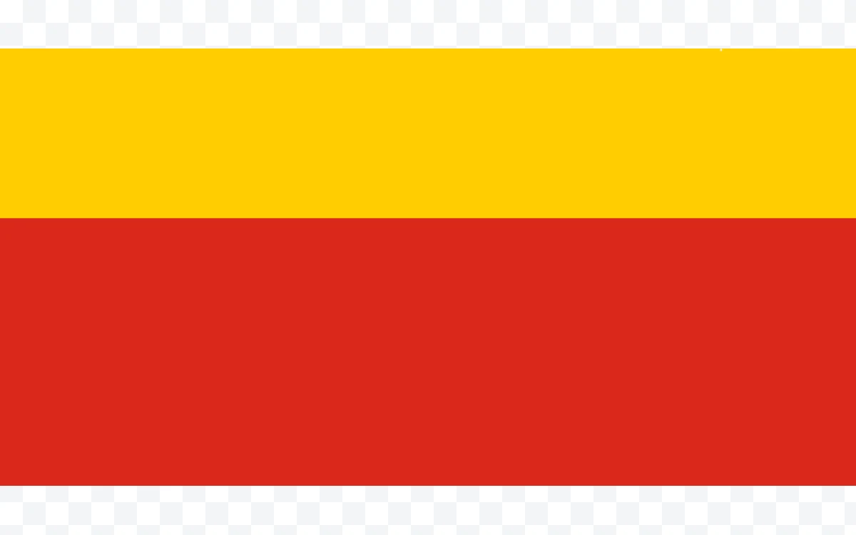 Flag of Spain with yellow stripe on top and red stripe below