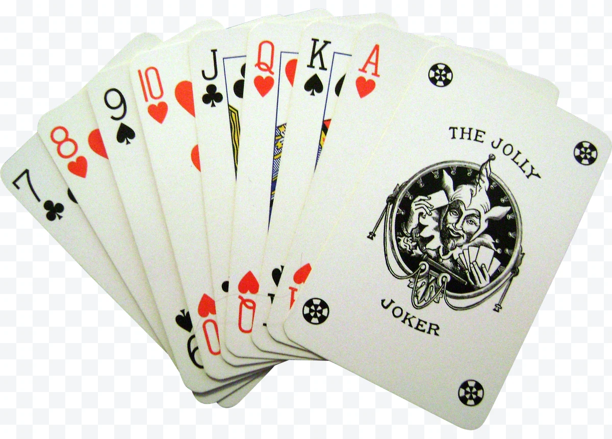 Poker deck with joker and text 'THE JOLLY JOKER'