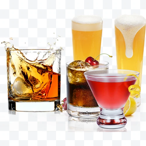 Various alcoholic beverages