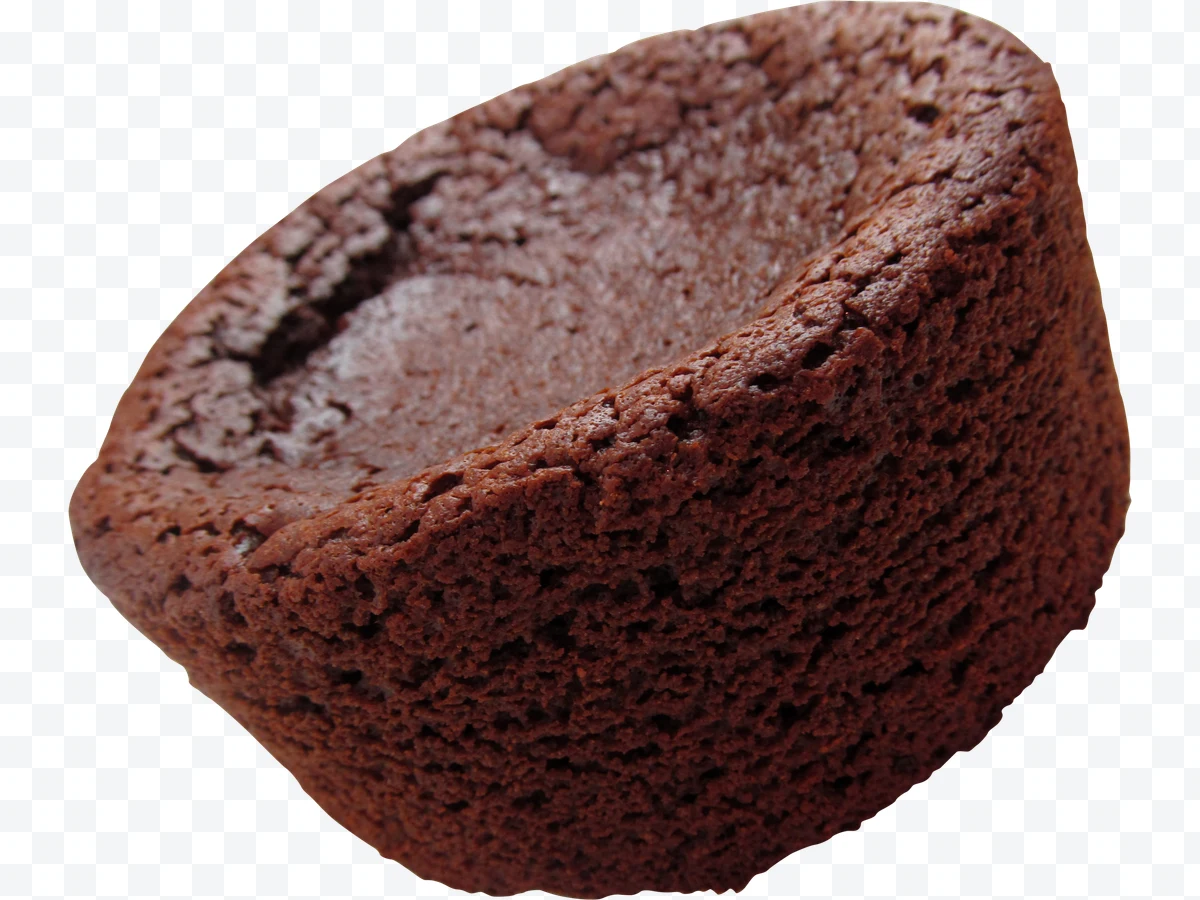 Baked chocolate brownie with spongy texture