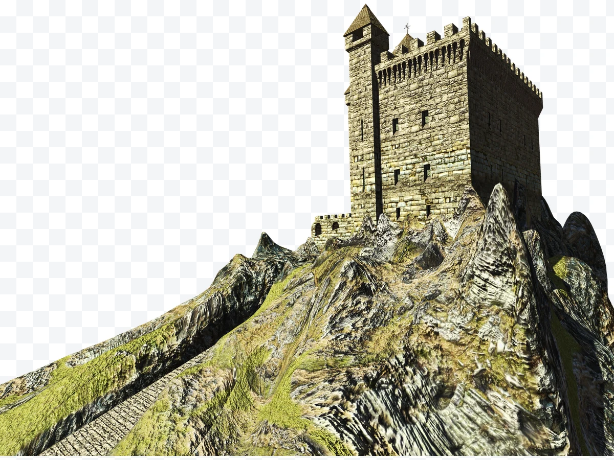 Castle on top of a rocky hill