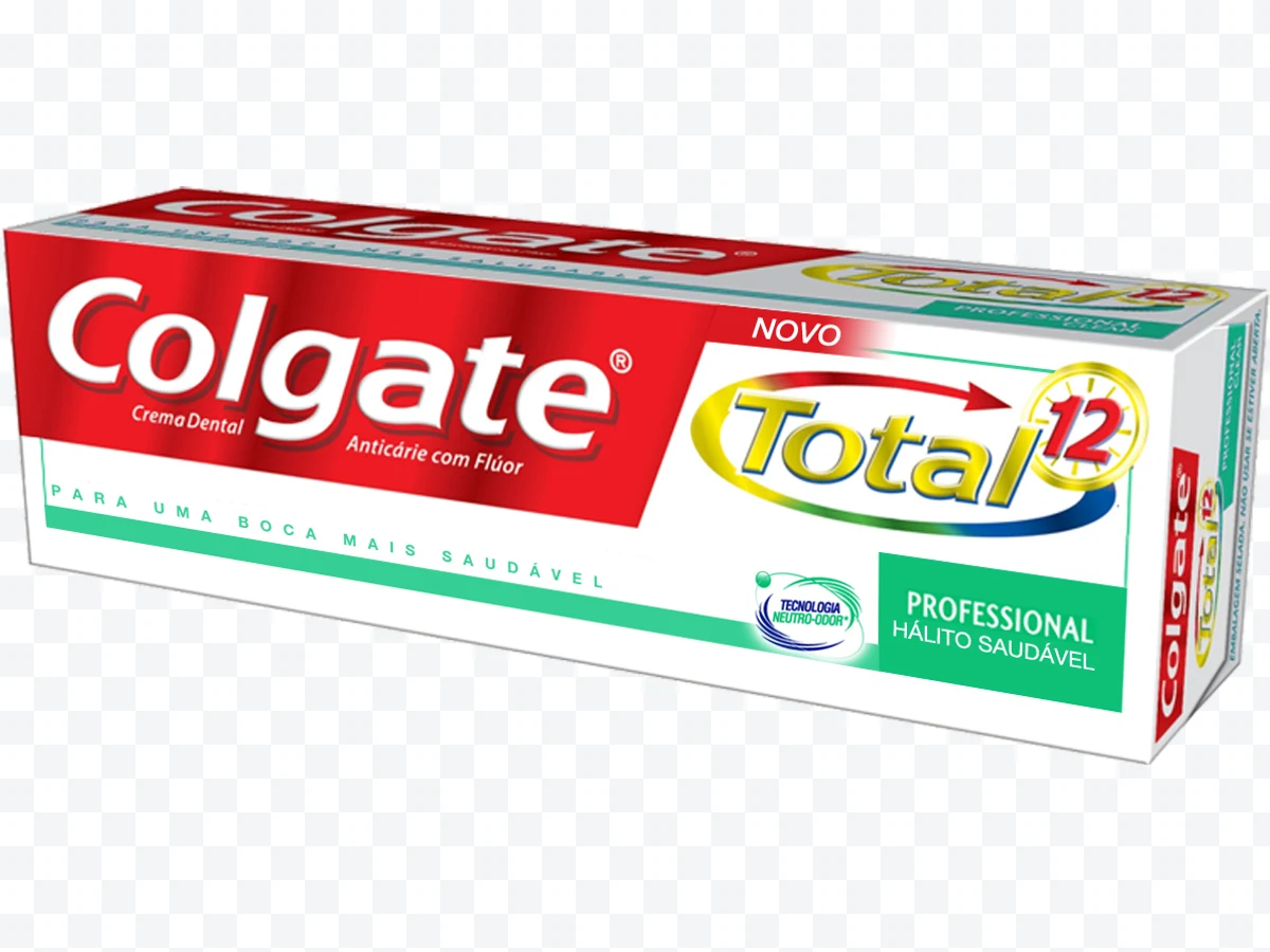 Box of Colgate Total 12 toothpaste with Neutro-Odor technology and anticavity