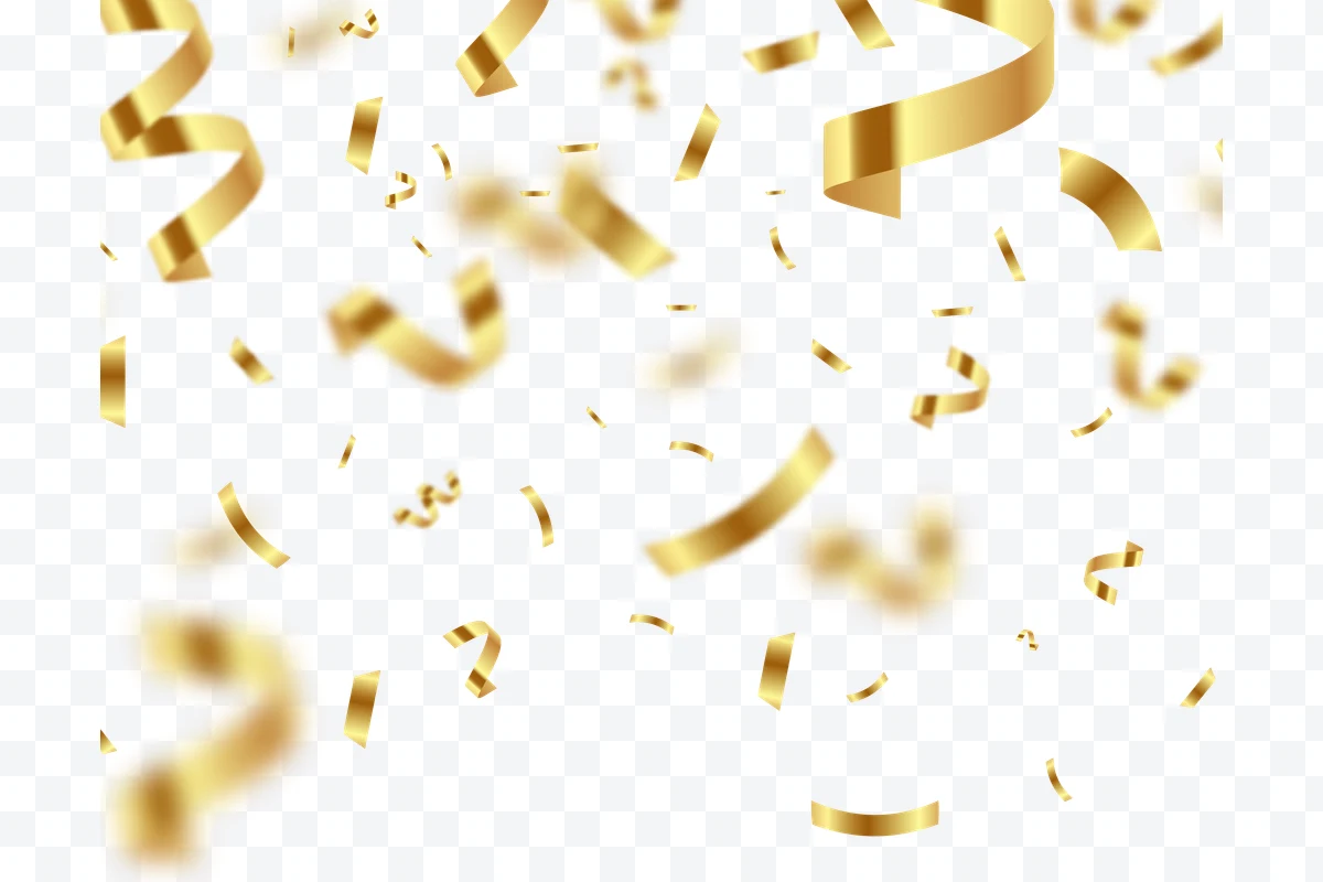 Golden confetti