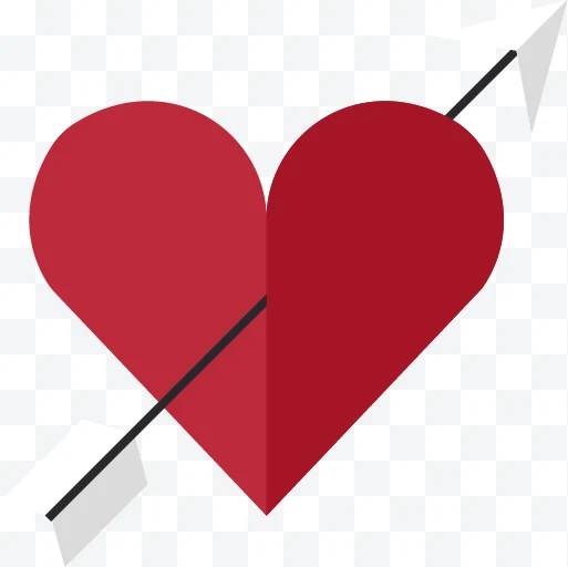 Heart pierced by an arrow