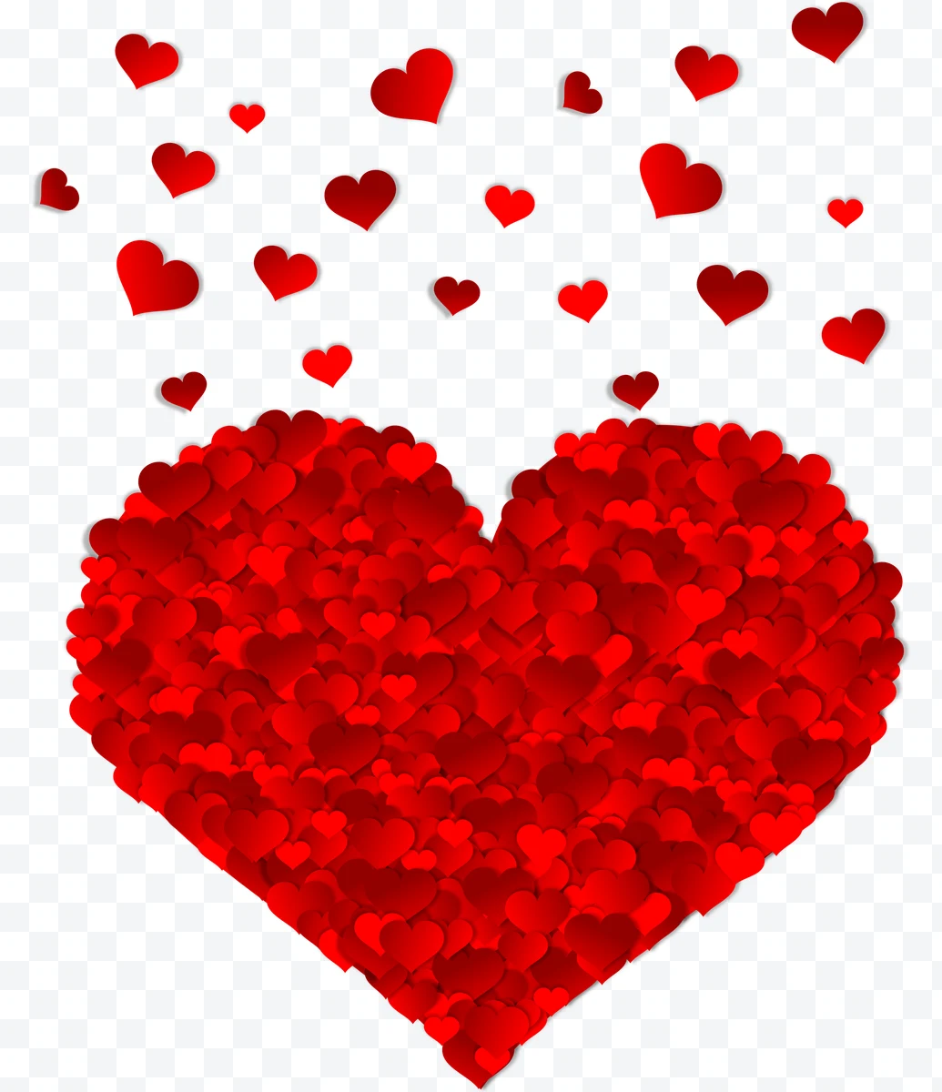 Heart made of many small hearts