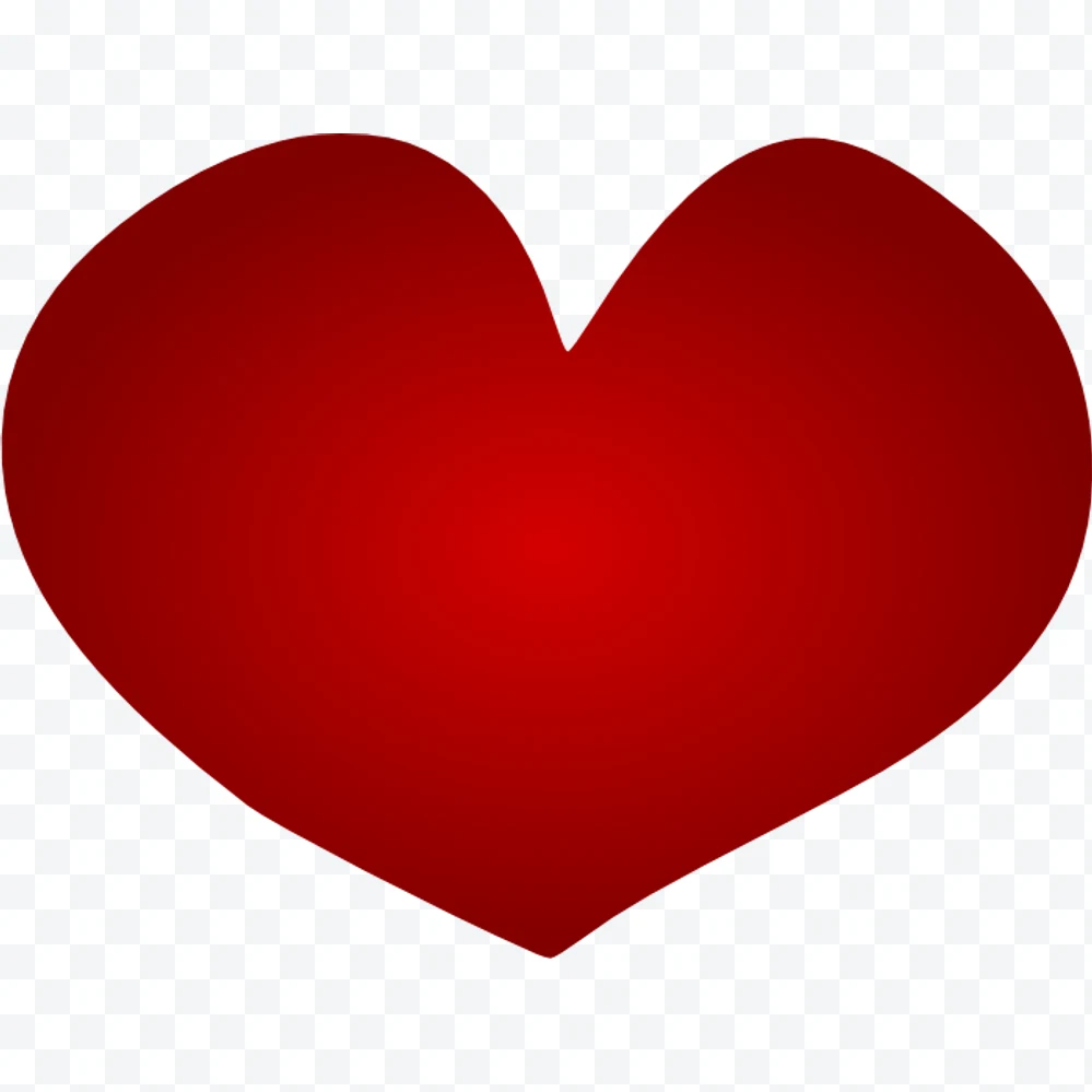 Red heart icon with gradient and shadow