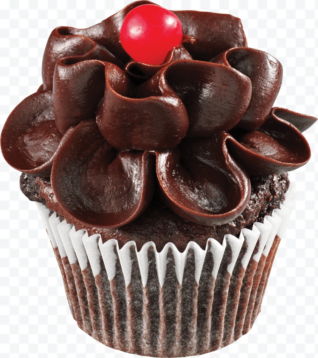 Chocolate cherry cupcake
