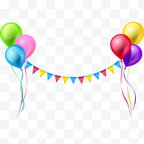 Party balloons and banners decoration