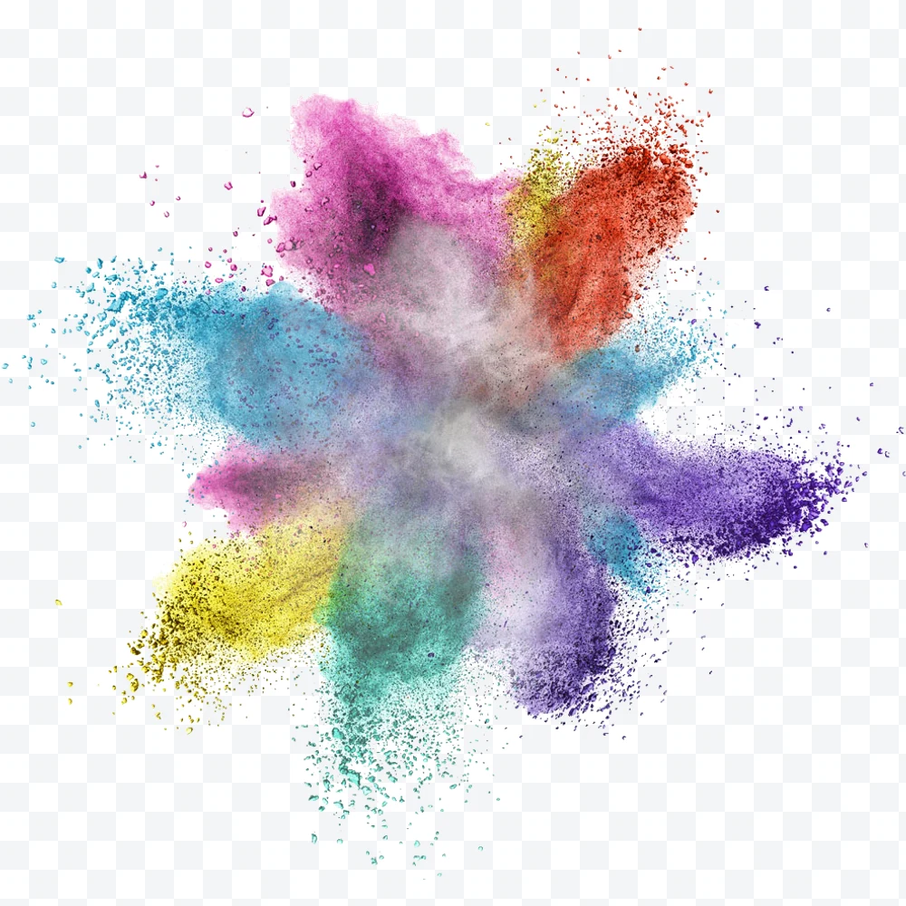 Color powder explosion