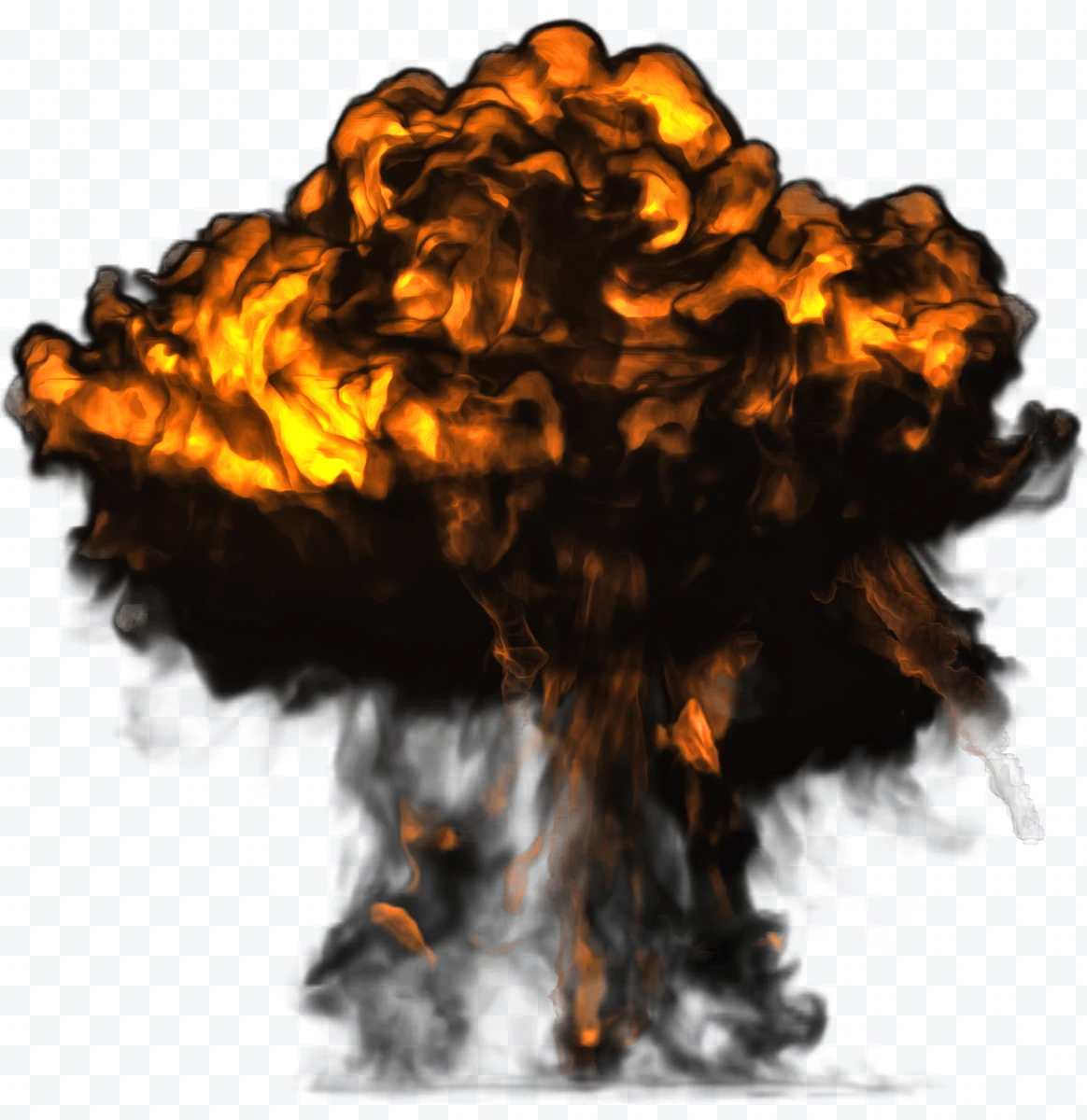Mushroom cloud explosion