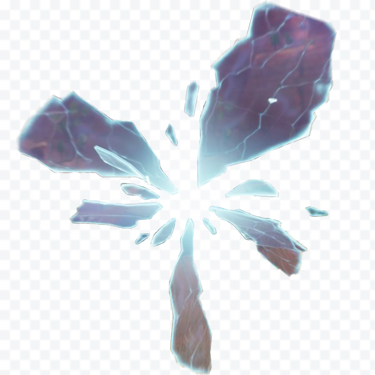 Shiny magic rock fragments