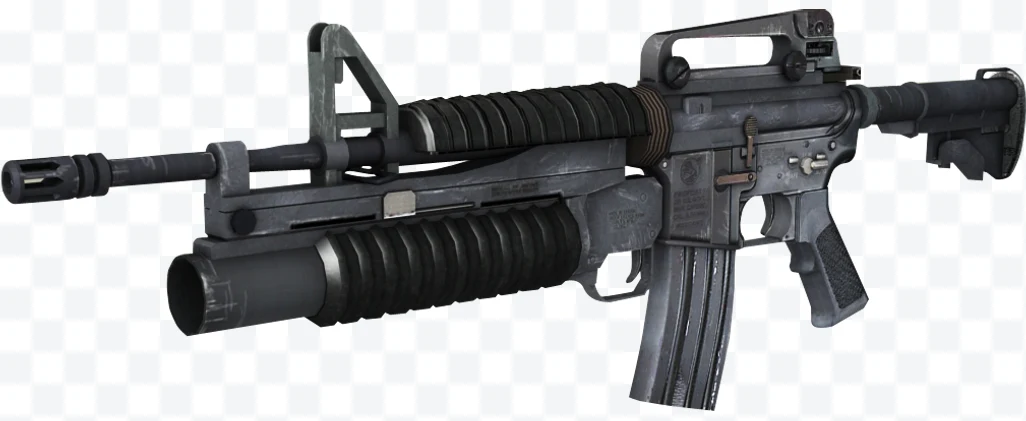 M4 rifle with grenade launcher