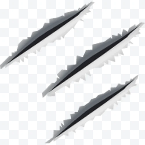 Three claws tearing with irregular edge effect and shadow
