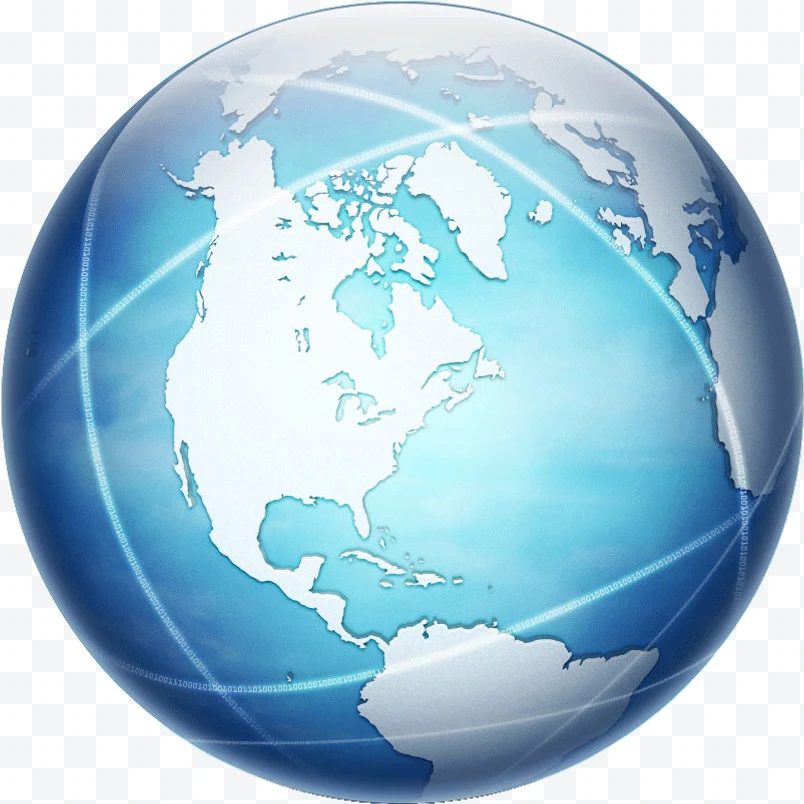 Globe with North and South America