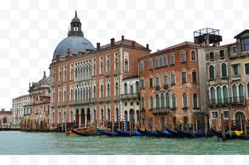 Grand Canal of Venice with gondolas and historic buildings