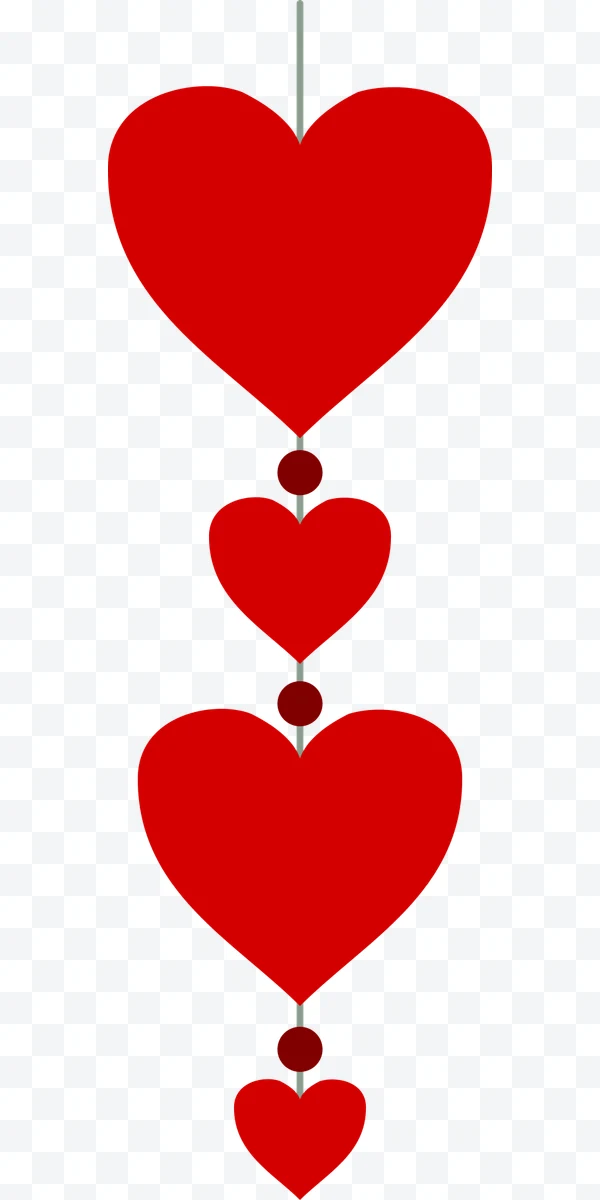 Red heart garland