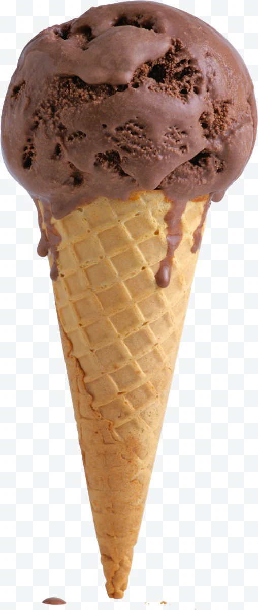 Chocolate ice cream cone