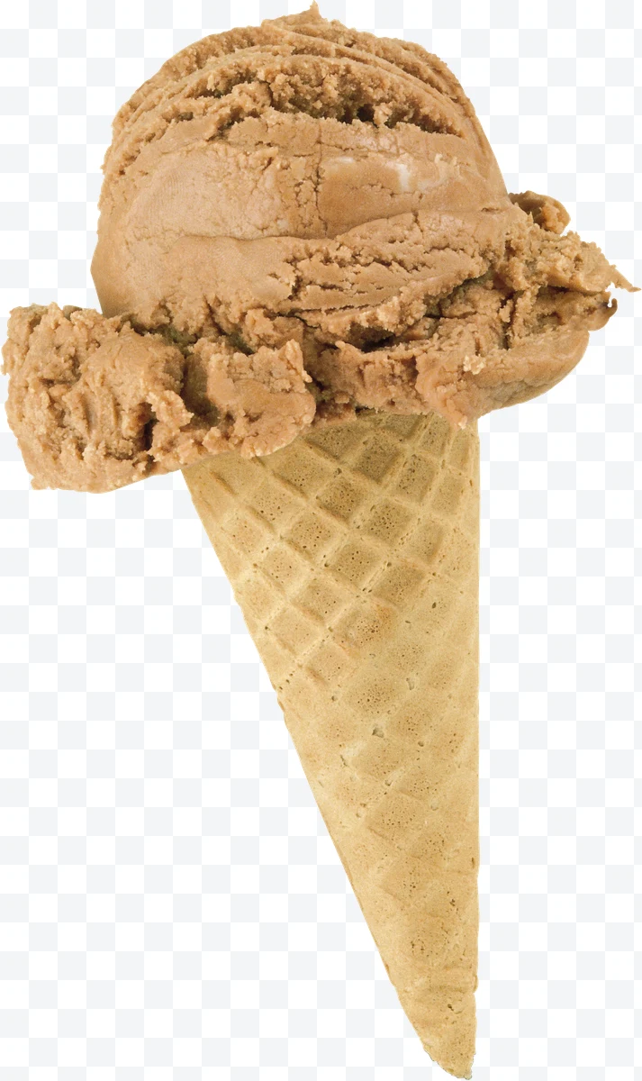 Chocolate ice cream cone