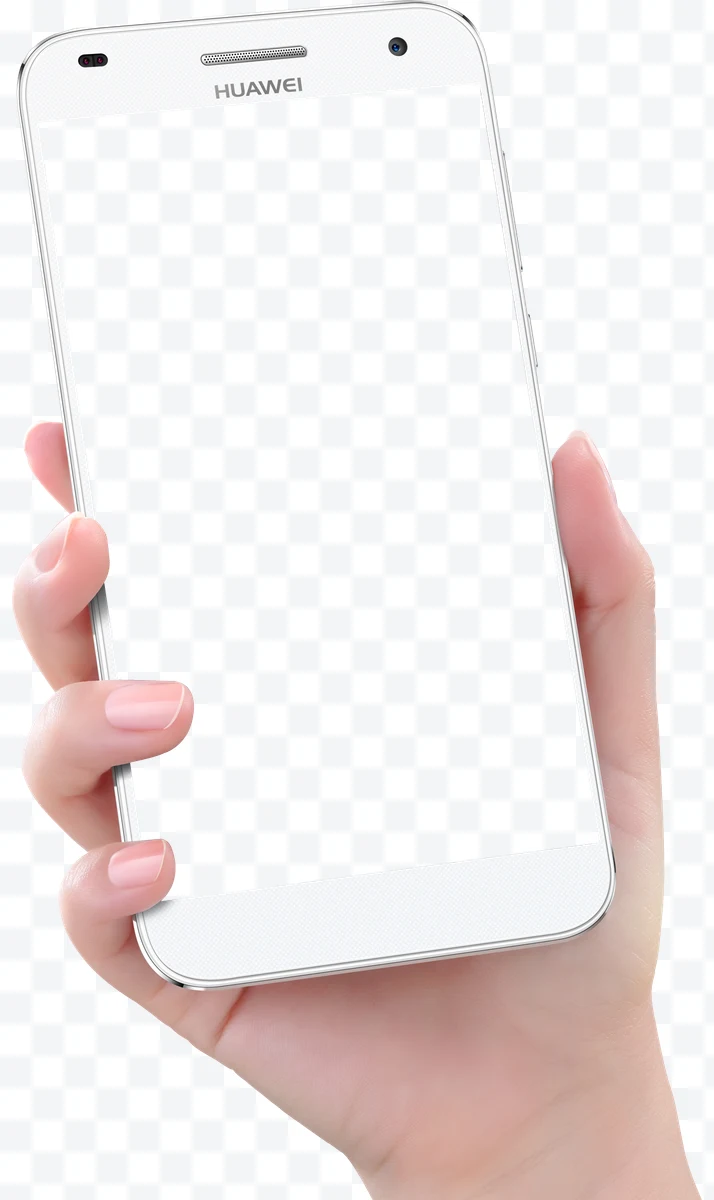 White Huawei smartphone