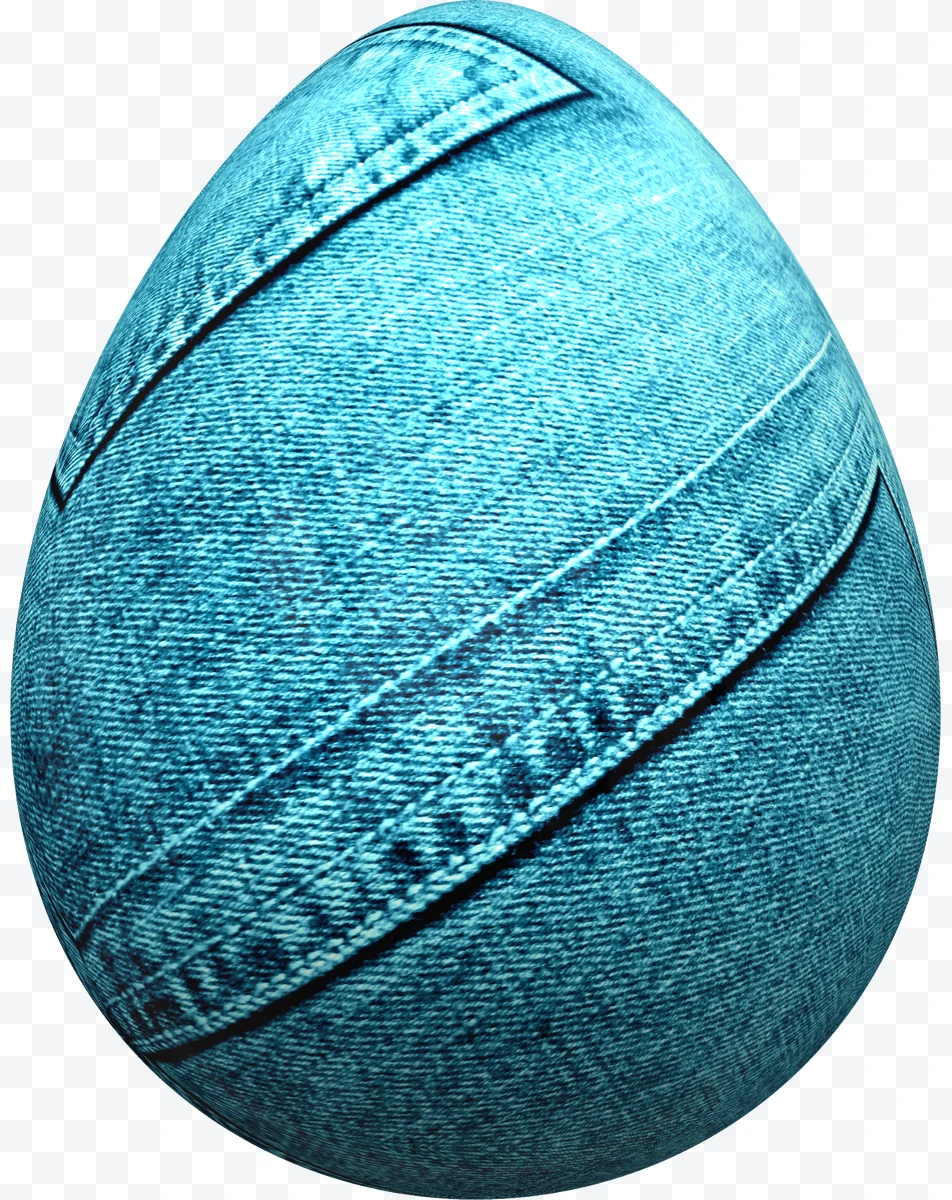 Egg with Denim Texture