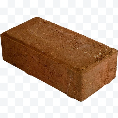 Brown rectangular brick with rough texture