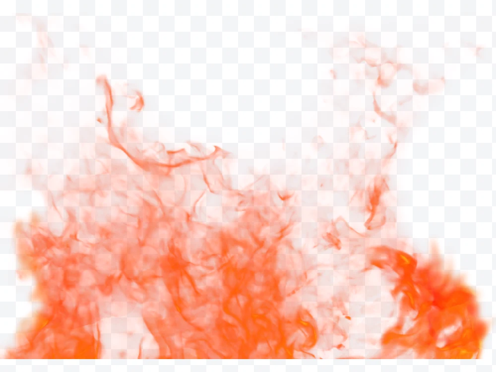 Orange fire flames with white background