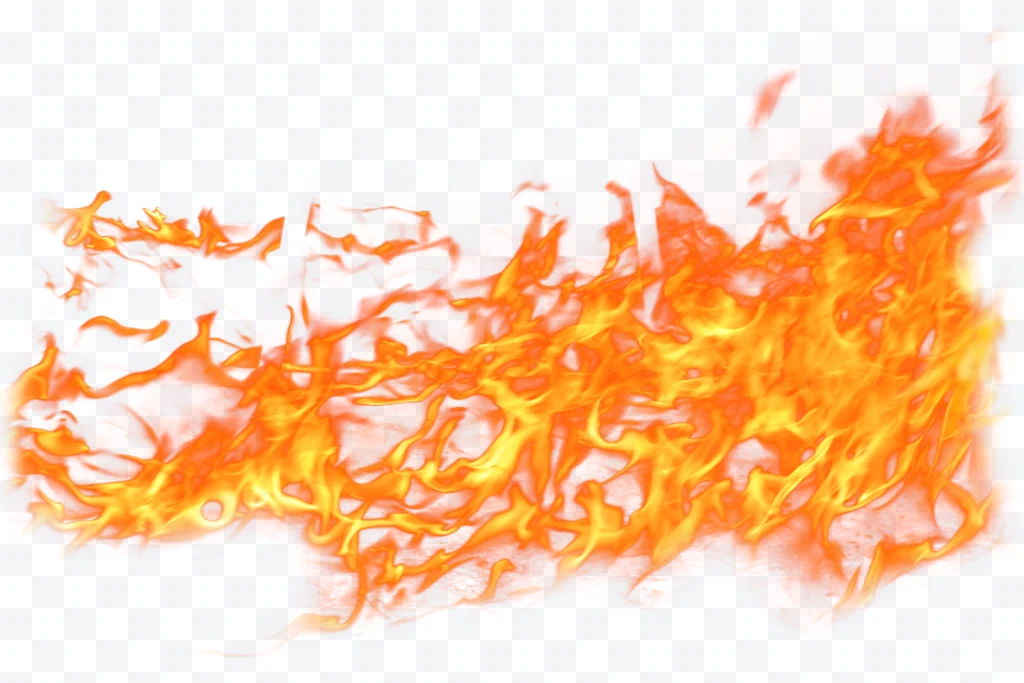 Supreme logo with orange and yellow flame effect