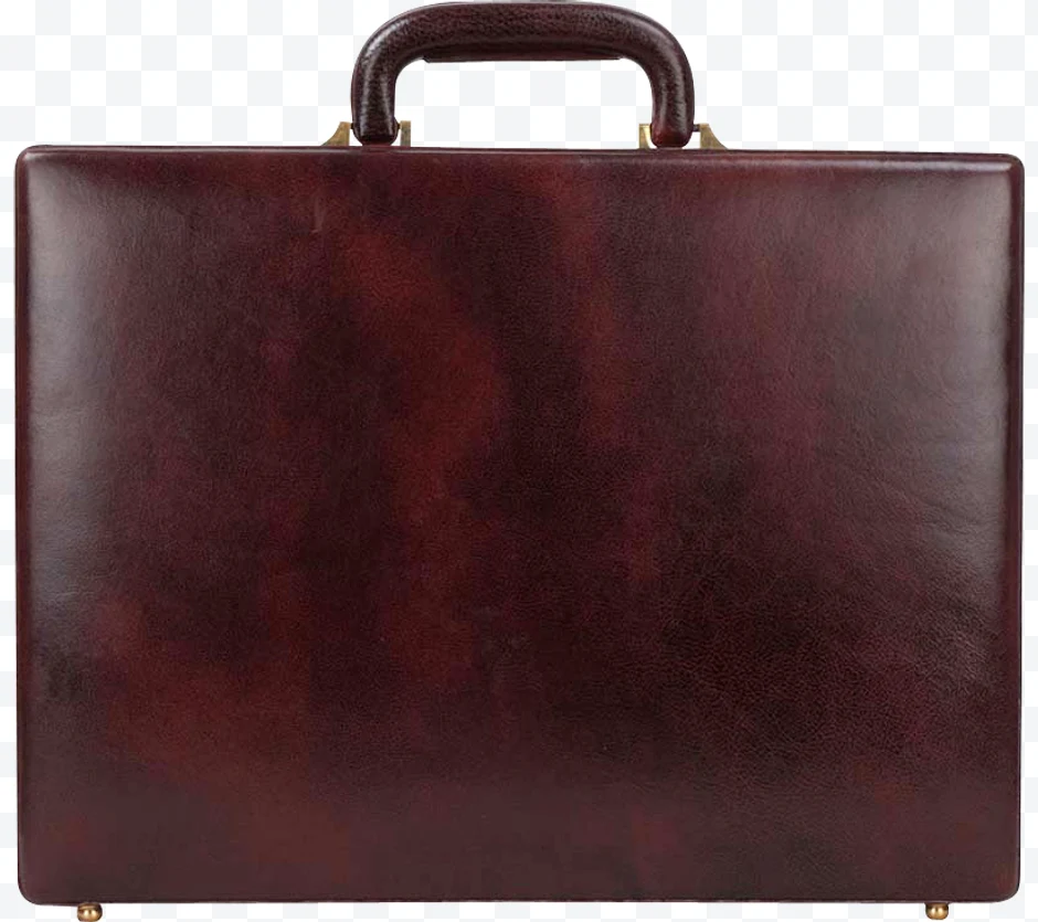 Brown leather briefcase