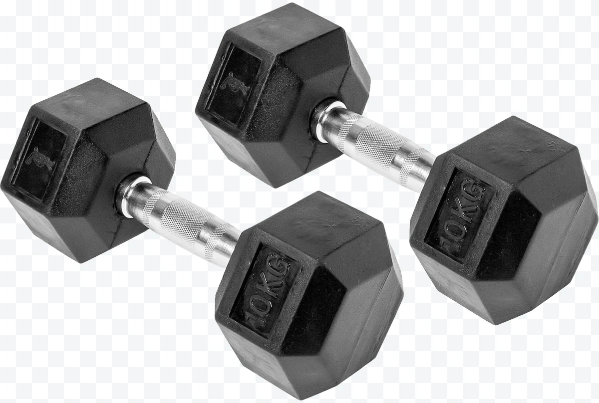 10 kg Hexagonal Dumbbells