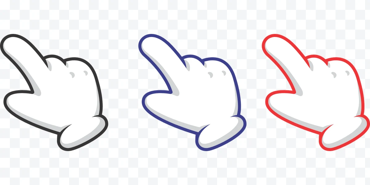 Mickey Mouse style cursor hand