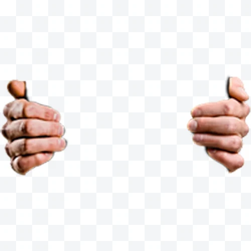 Two closed human hands isolated on a white background