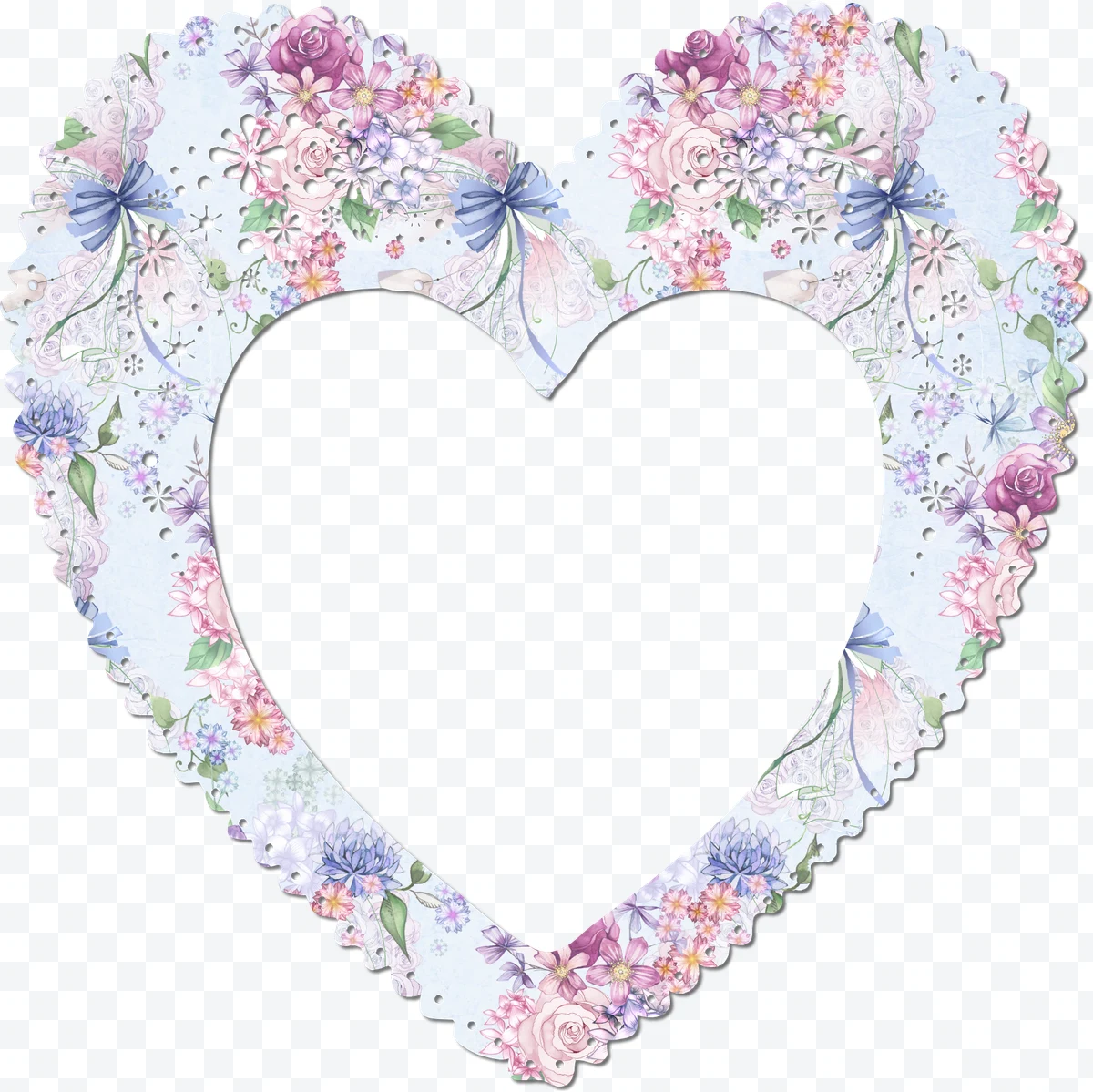 Floral Heart Frame