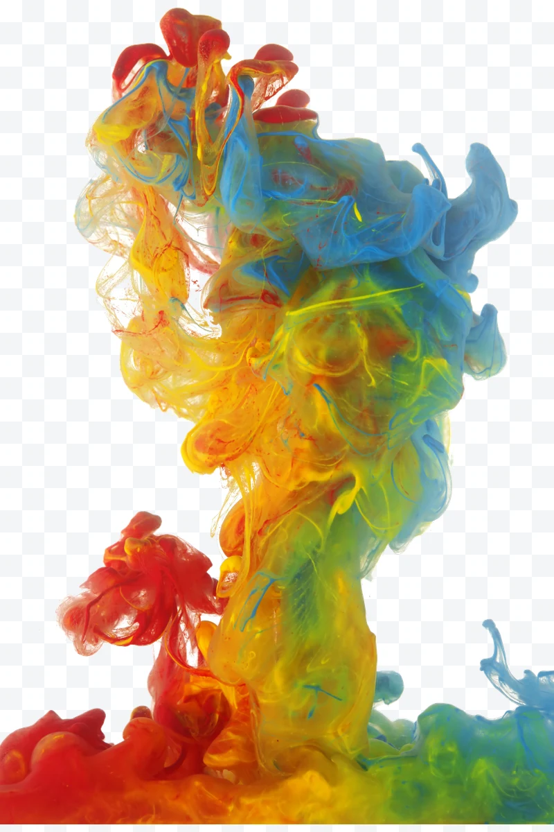 Color ink mixture in water