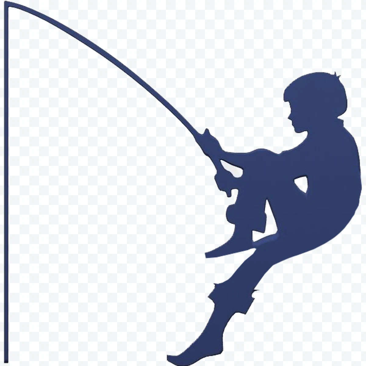 Boy fishing with rod