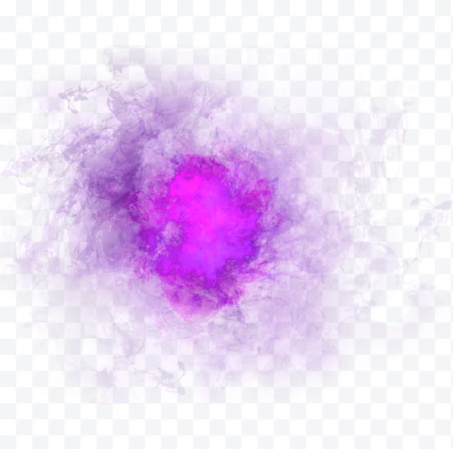 Diffuse and transparent purple smoke cloud
