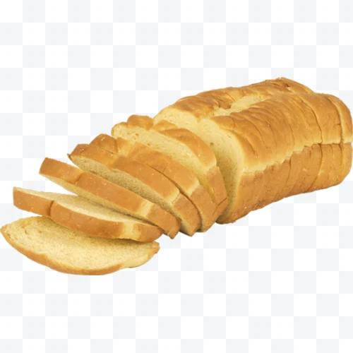 Sliced white sandwich bread with several slices.
