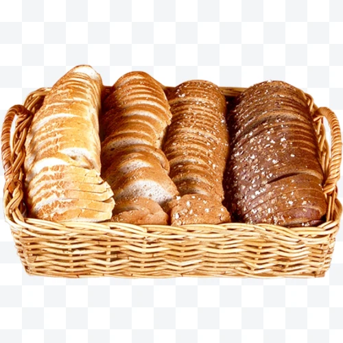 Sliced bread in basket