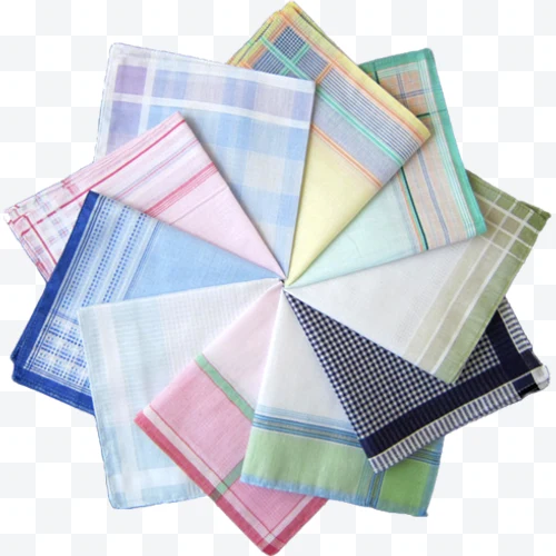 Checkered fabric handkerchiefs