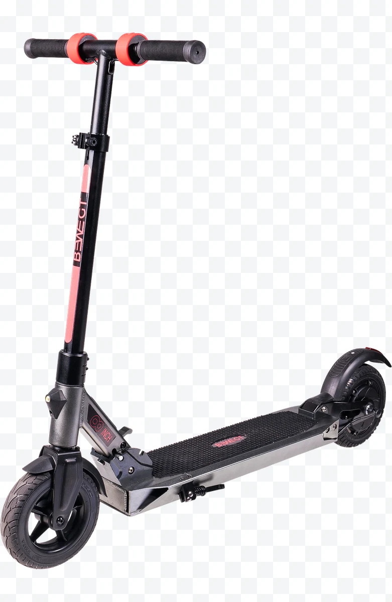 BEVEGT black electric scooter with red details and 8-inch wheels