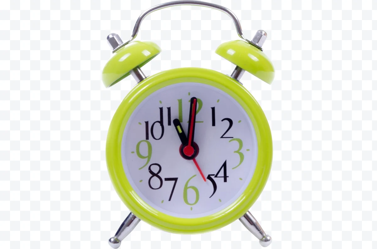 Green alarm clock