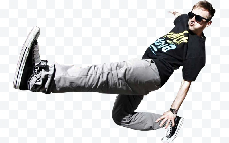 Portrait of Man Doing Breakdance
