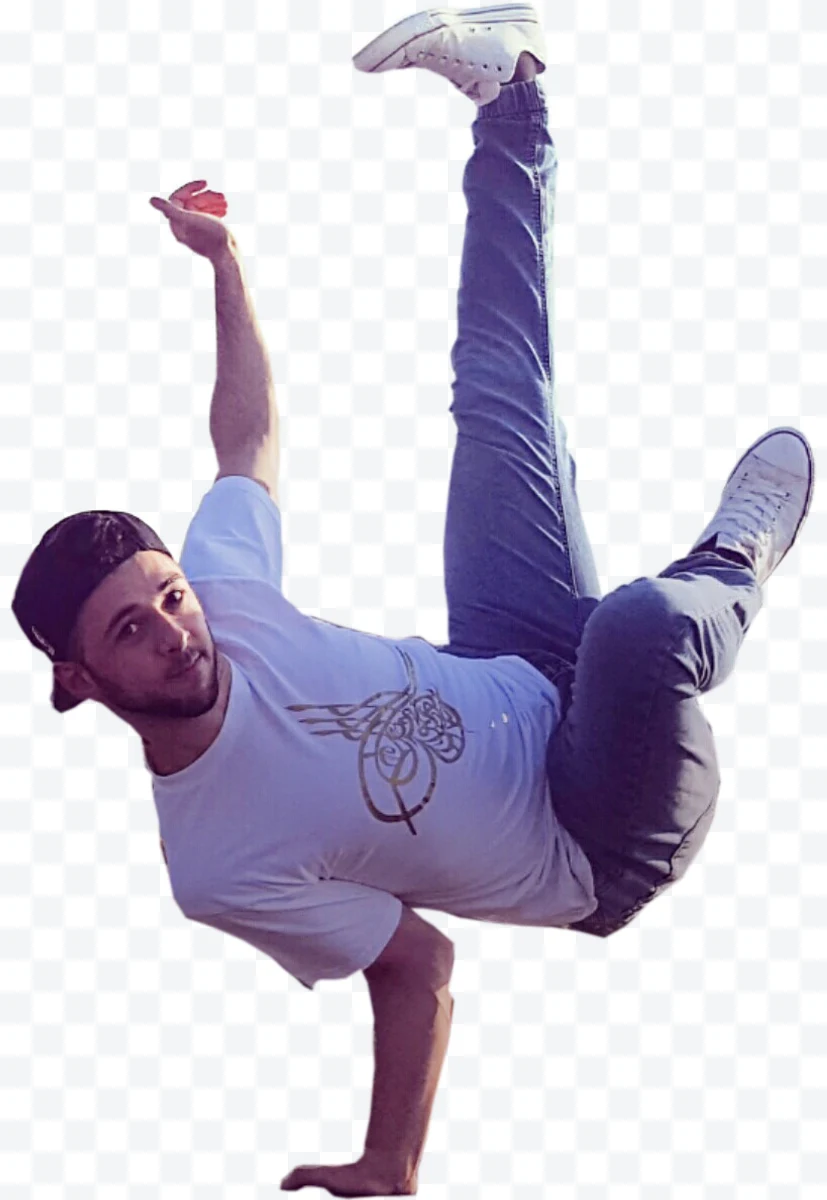 Portrait of Man Doing Breakdance