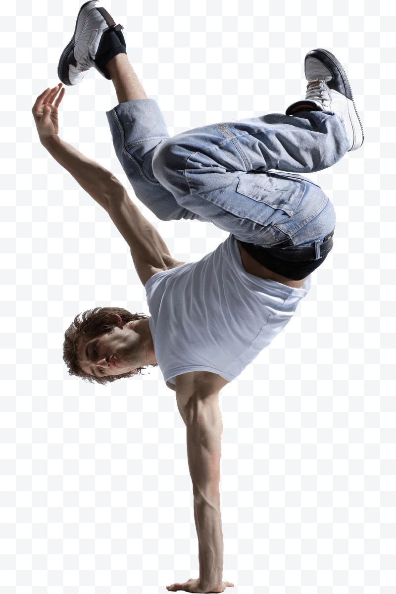 Portrait of Man Doing Breakdance