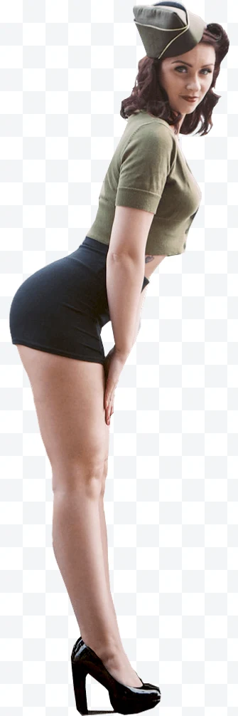 Portrait of Woman with pin-up Style
