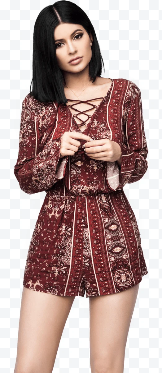 Portrait of Woman in Red Printed Dress