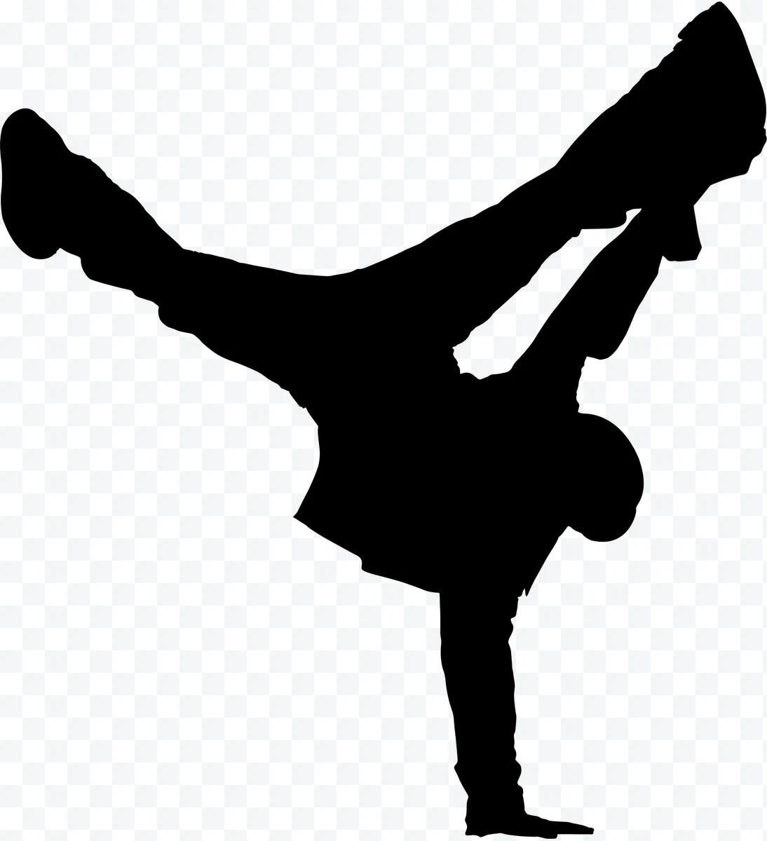 Breakdance dancer silhouette