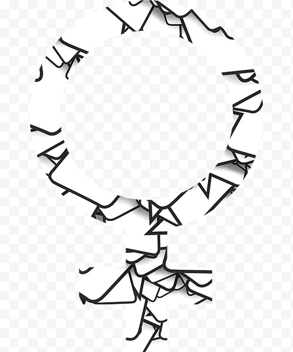 Female symbol with envelopes
