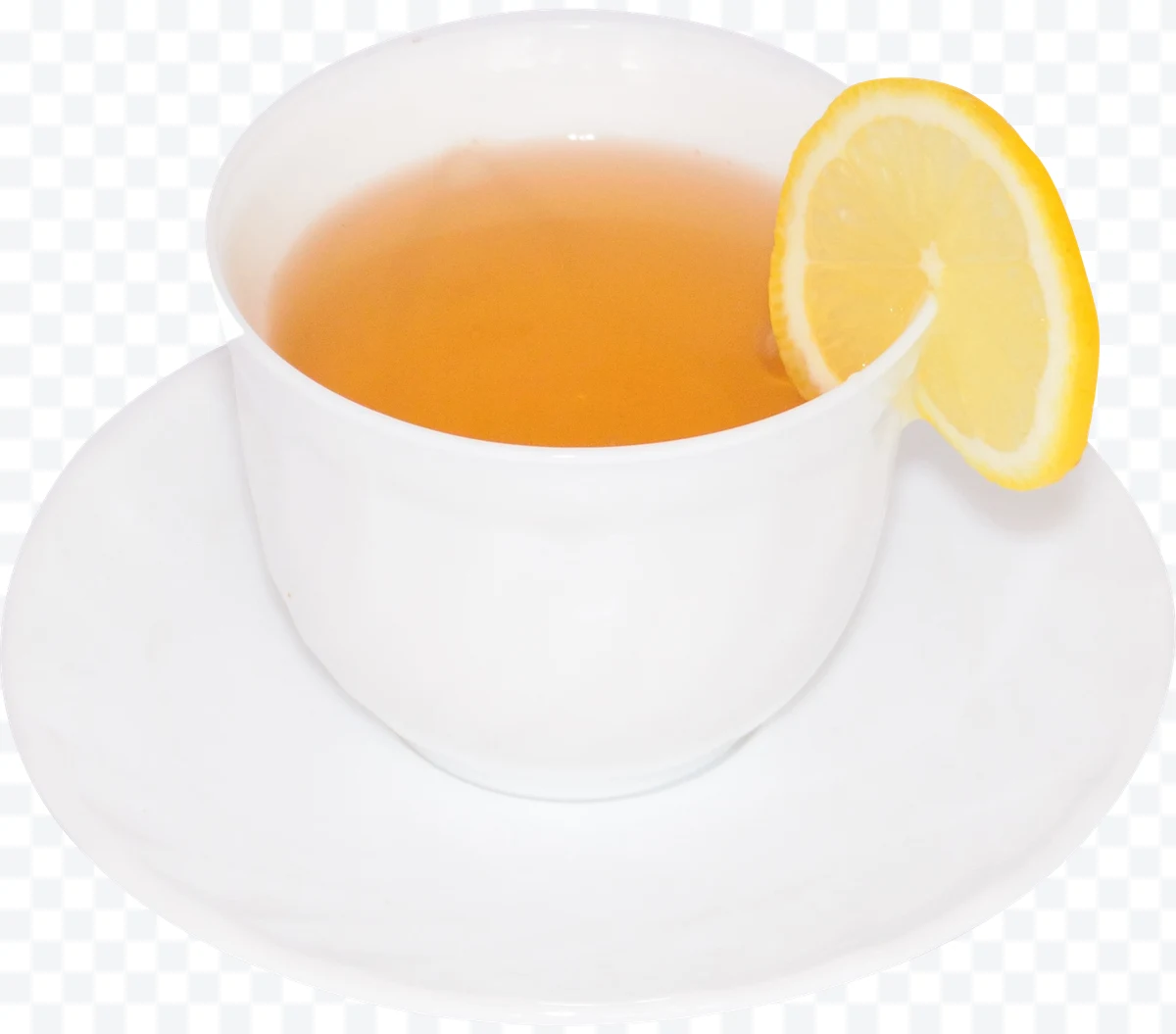 Tea cup with lemon slice