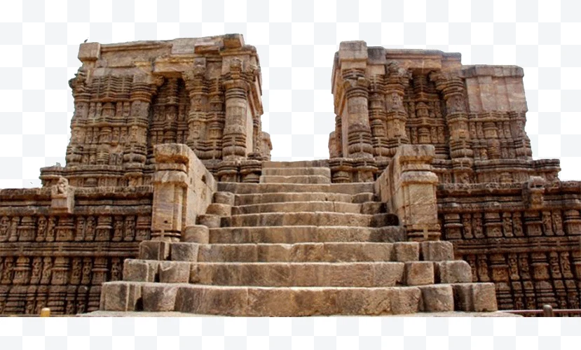 Ancient stone staircase temple
